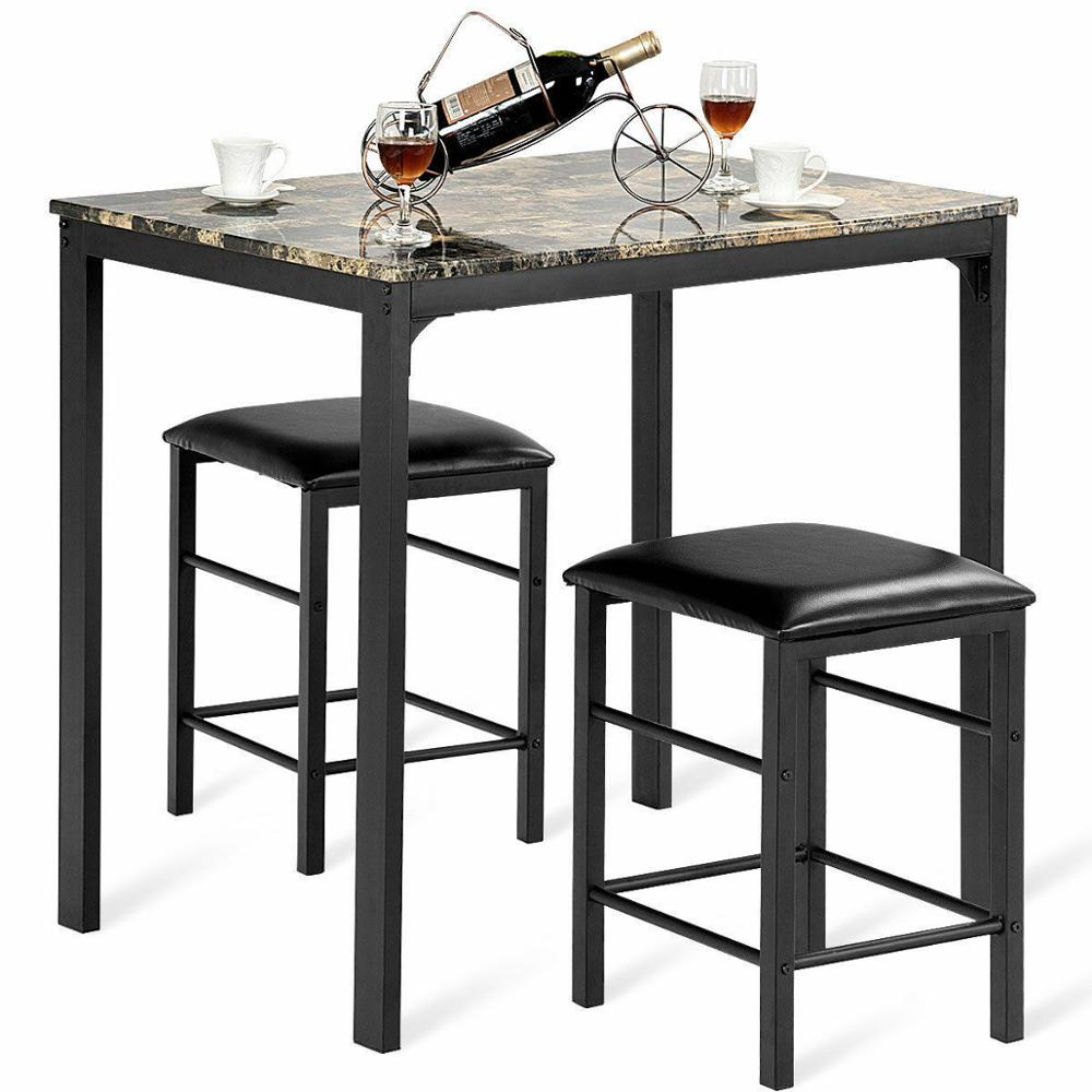 3-PCS-Counter-Height-Dining-Set-Faux-Marble-Table-2-Chairs-Kitchen-Bar-Furniture