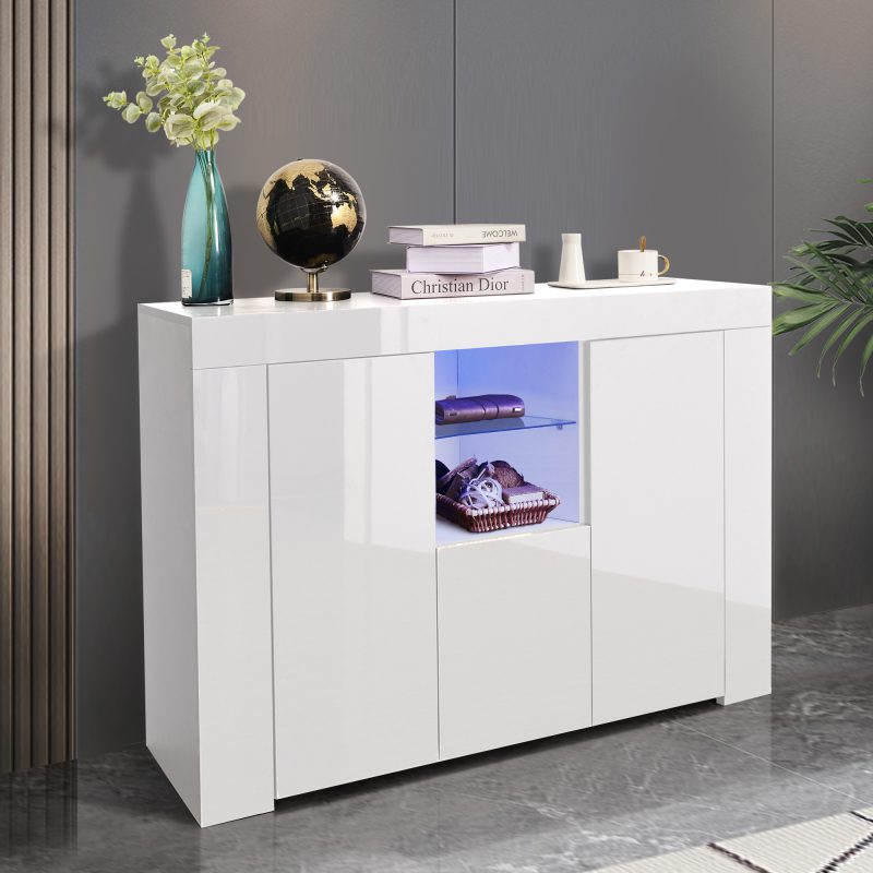 Kitchen-Sideboard-Cupboard-with-LED-Light-High-Gloss-Dining-Room-Storage-Cabinet-Hallway-Living-Room-TV